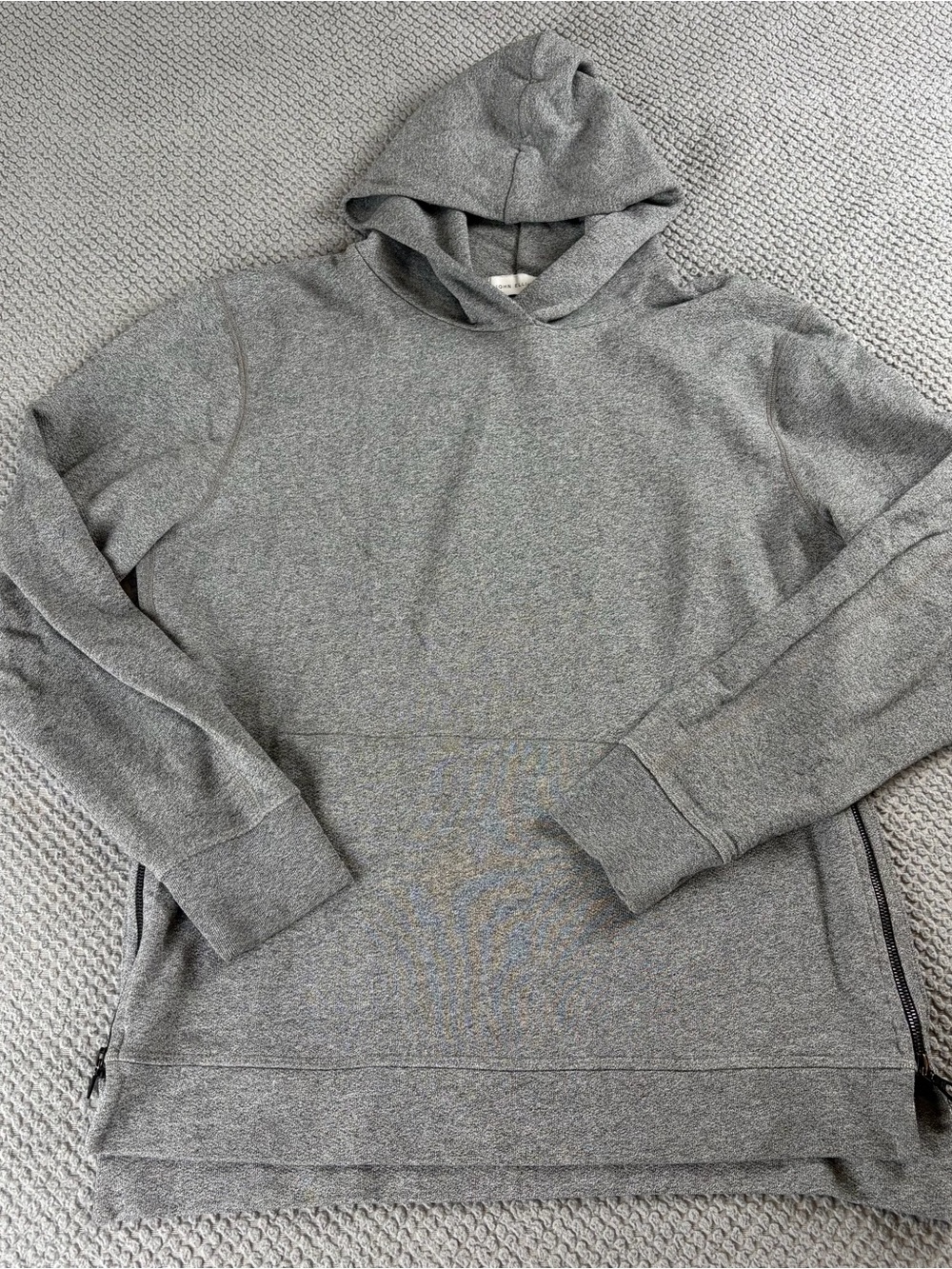 John Elliott Heather Gray Pullover Hooded villain minimalist large